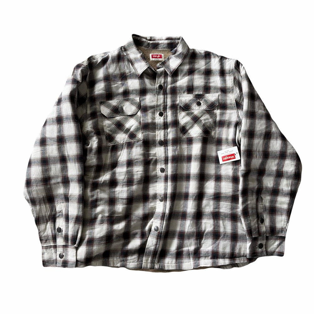 Wrangler Monochrome Plaid Casual Shirt
